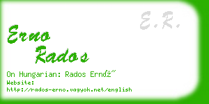 erno rados business card